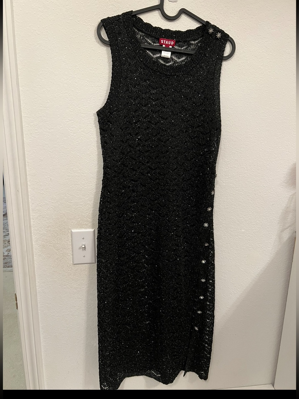 STAUD Black Sheer Midi Dress & BONUS BUY π π Dress - Picture 6 of 15